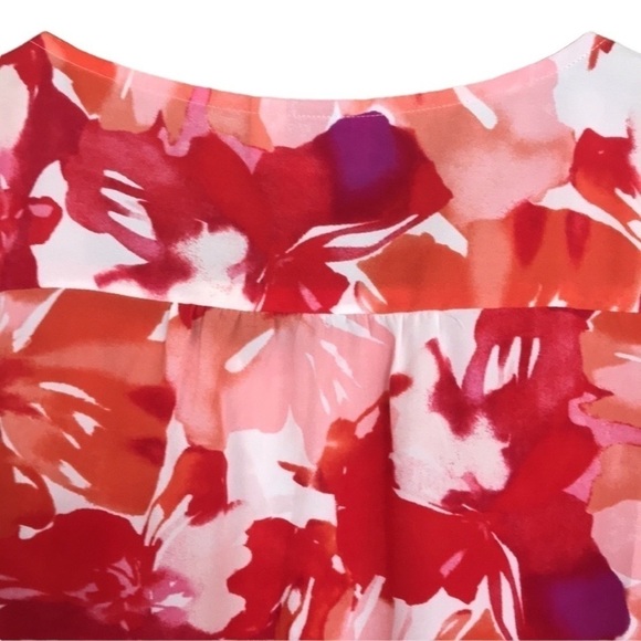 Ann Taylor LOFT Factory Floral Print Ruffled Sleeveless Top‎ - Picture 6 of 10